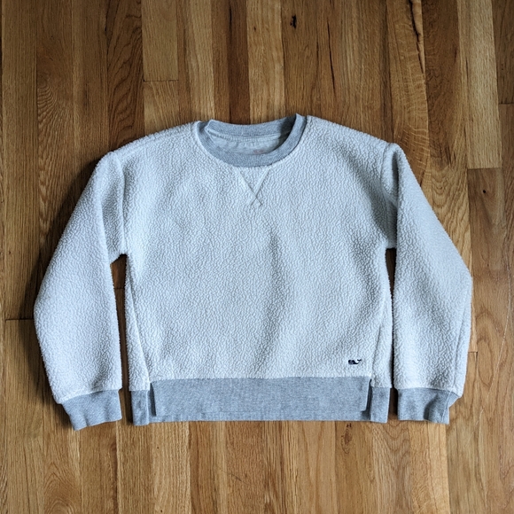 Girls Gray Vineyard Vines Sherpa Sweatshirt - Picture 5 of 5